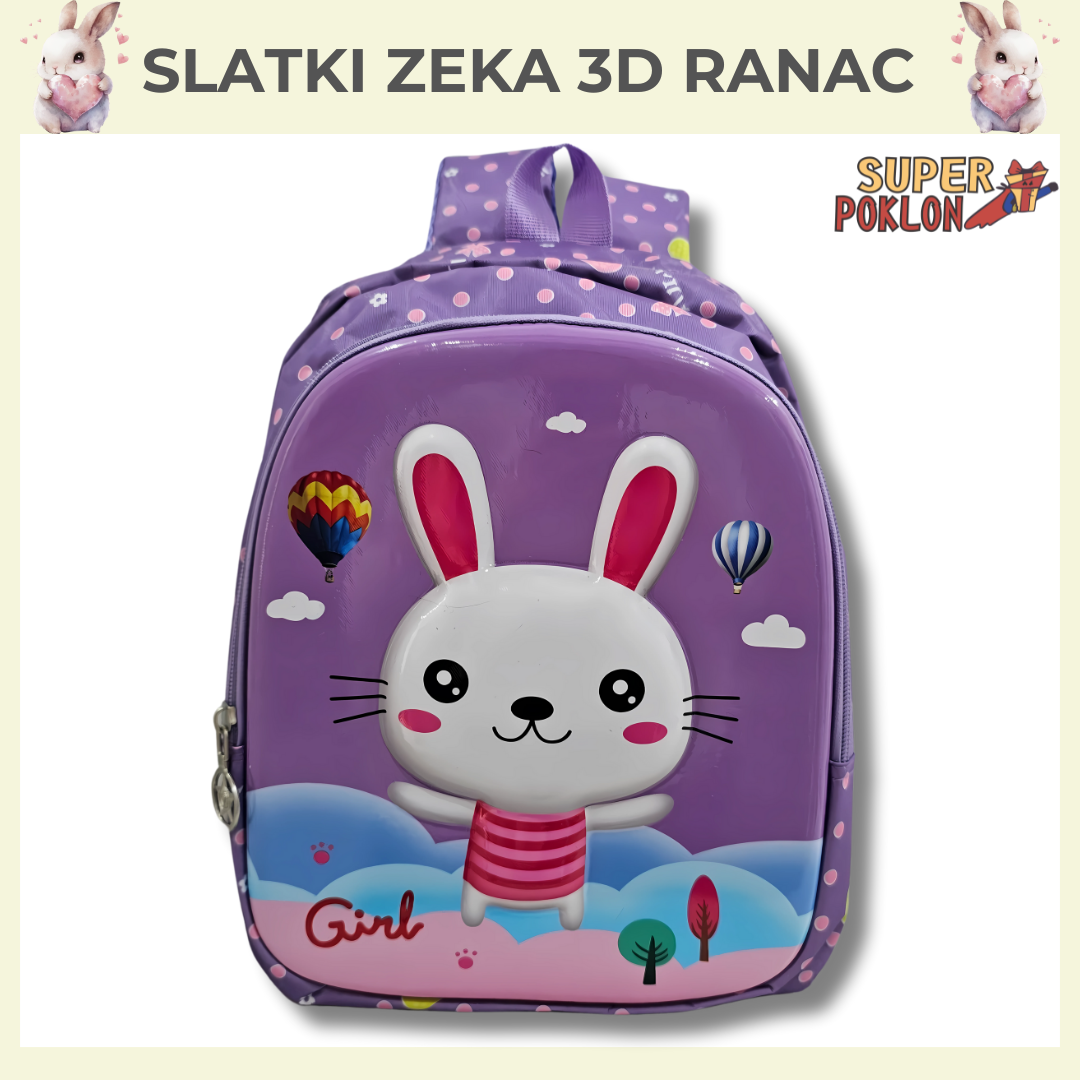 Slatki Zeko - 3d ranac 💜🎒
