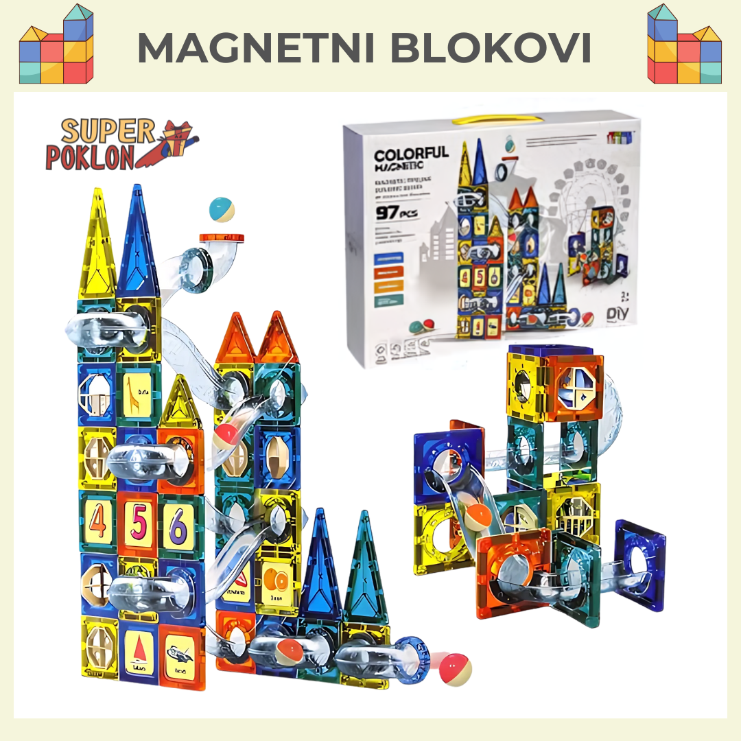 Magnetni Blokovi – 97 Delova ! 🧲🏗️