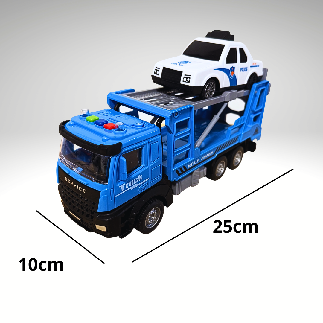 Šlep Kamion sa Policijskim Autom – Svetleći i Muzički Set za Dečake