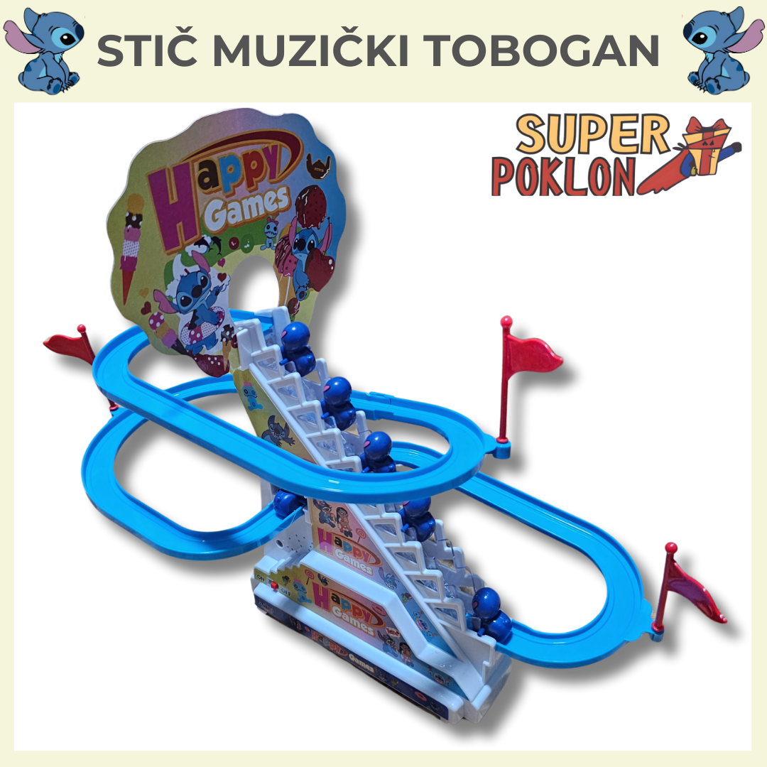 Stitch Tobogan - Muzička Zabava!🎢🎵