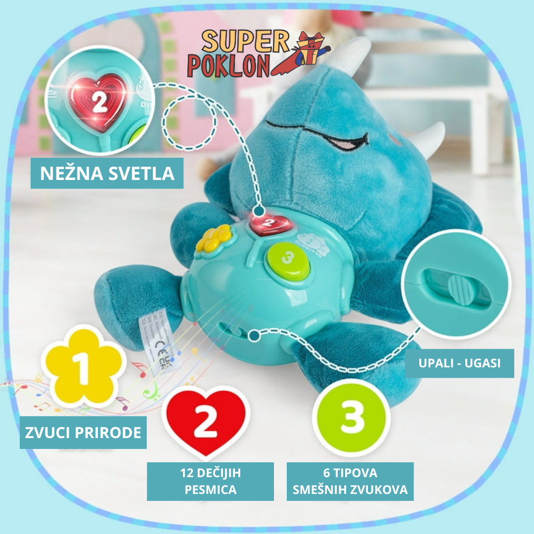 Muzički dinosaurus plišanac♫⋆。♪
