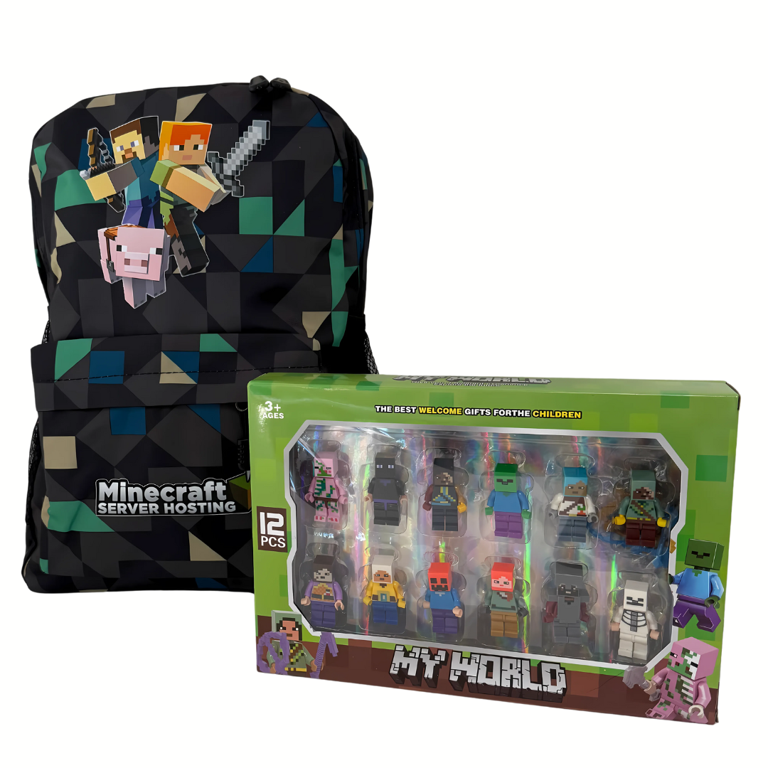Minecraft set -Za Kreativne Klince! 🎒✨
