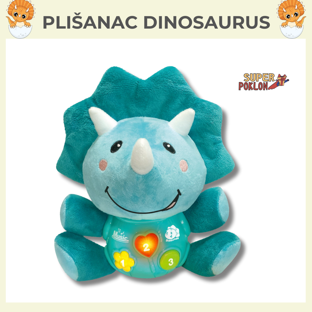 Muzički dinosaurus plišanac♫⋆。♪