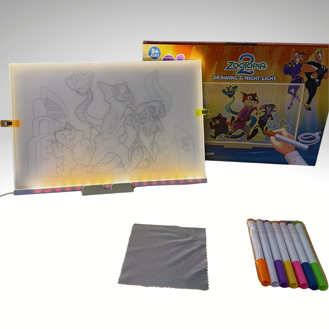 Zootopia LED Tabla za Crtanje- Neka Tvoj Crtež Zasija ✨🎨