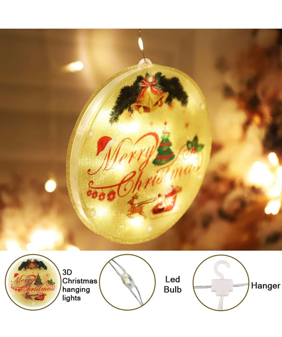 Novogodišnji Ukrasi-LED Medaljoni🎄🎁