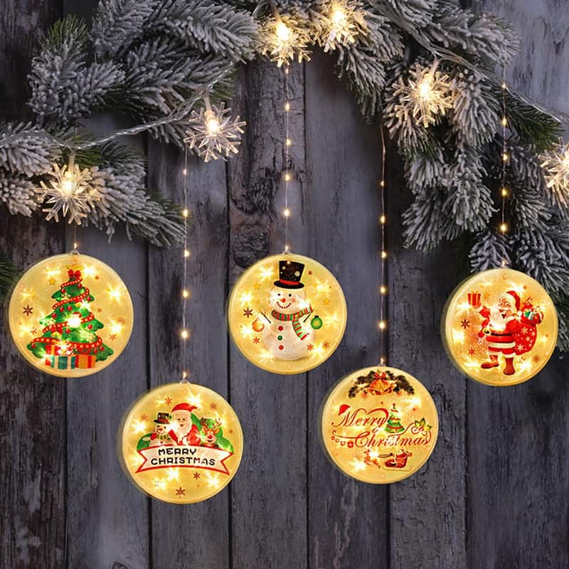 Novogodišnji Ukrasi-LED Medaljoni🎄🎁