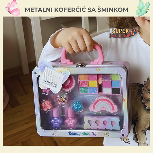 Metalni Koferčić Sa Šminkom- Budi Lepa Svuda