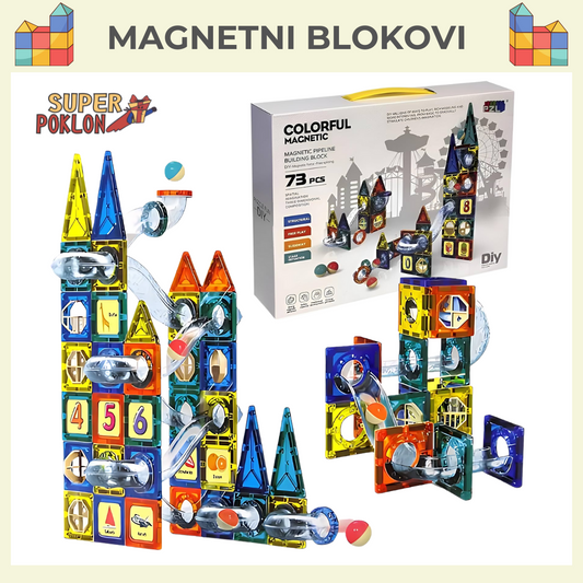 Magnetni Blokovi  – 73 Delova ! 🧲🏗️