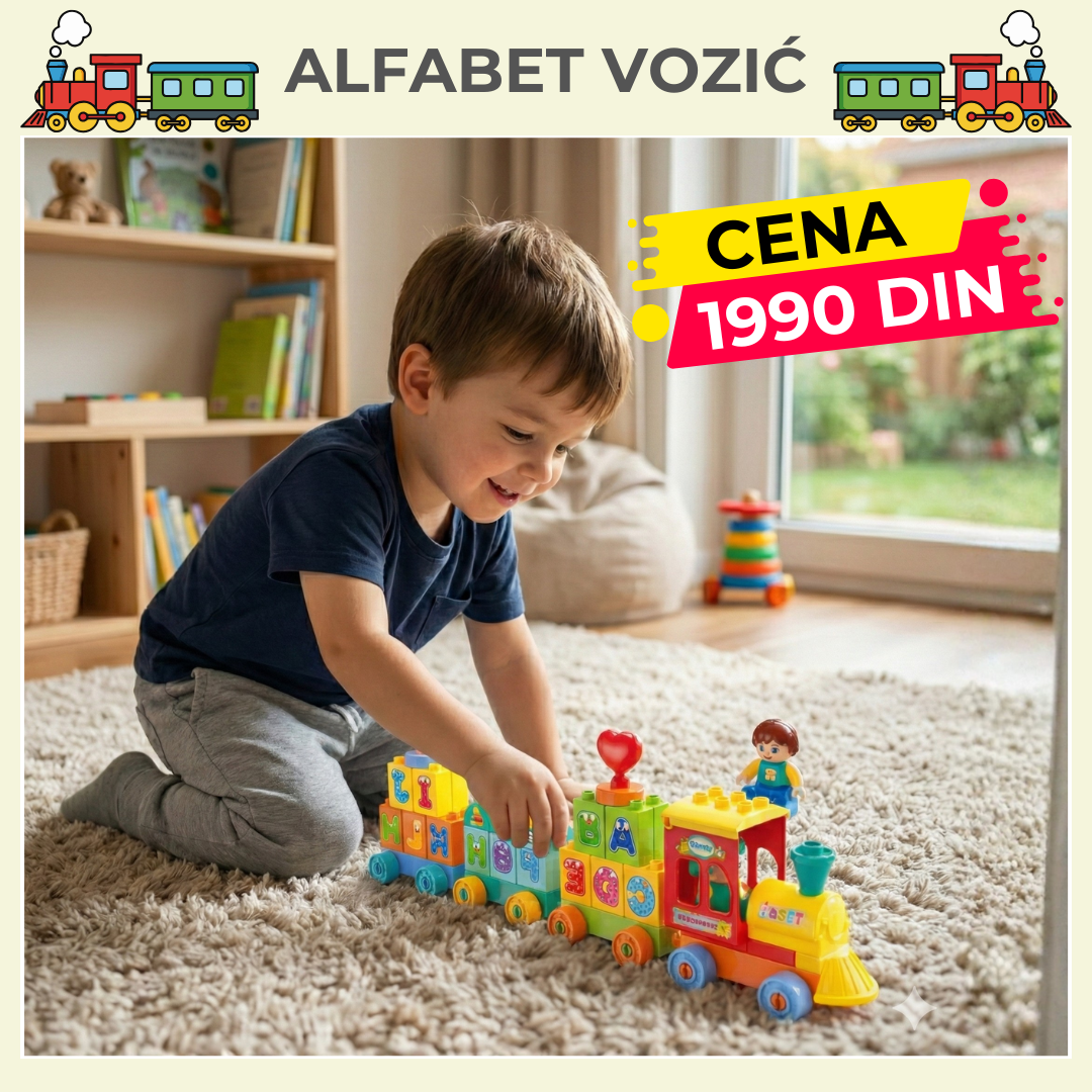 Složi Alphabet  – Voz od Kockica! 🚂✨