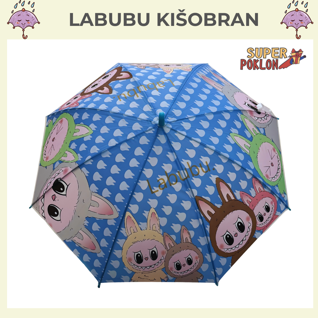 Labubu Kišobran – Šarena Zaštita Za Kišni Dan!🌧️🌧️