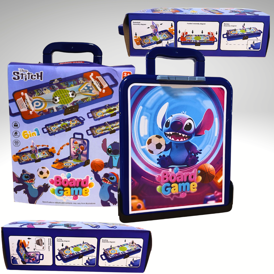 Stitch 6u1 Društvena Igra – Zabava u Pokretu 🎯⚽🏀