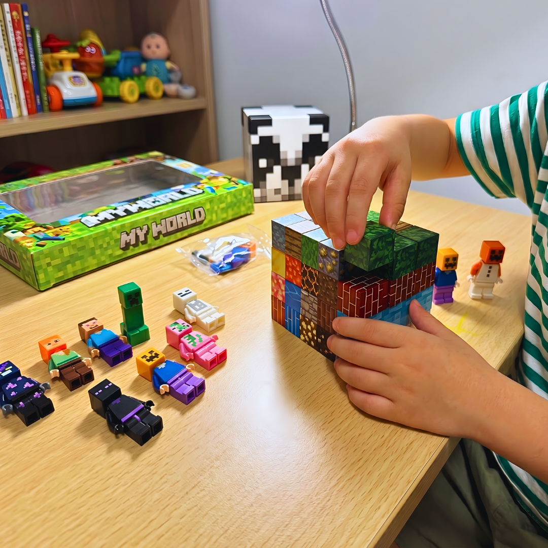 Minecraft Magnetni Set – Kockice i Figurice 🧲