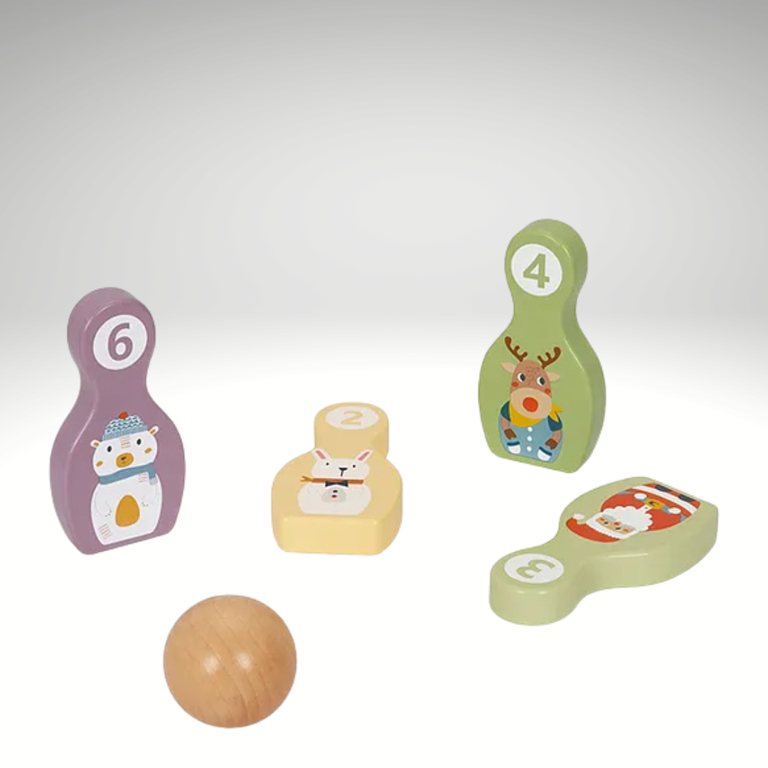 Drveni Set Za Kuglanje-Novogodišnja Zabava!🎄