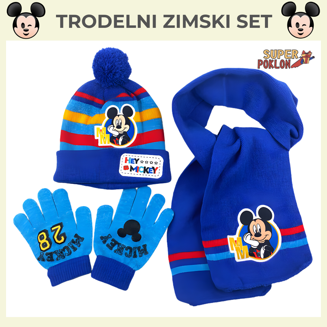 Zimski Set 3 u 1  – Kapa, Šal i Rukavice❄️❄️