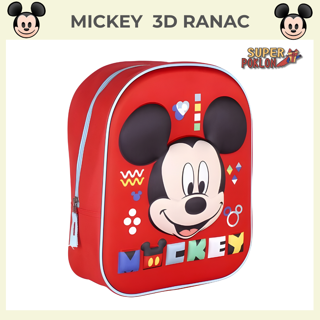 Veseo i Praktičan- Mickey 3d Ranac🎒❤️