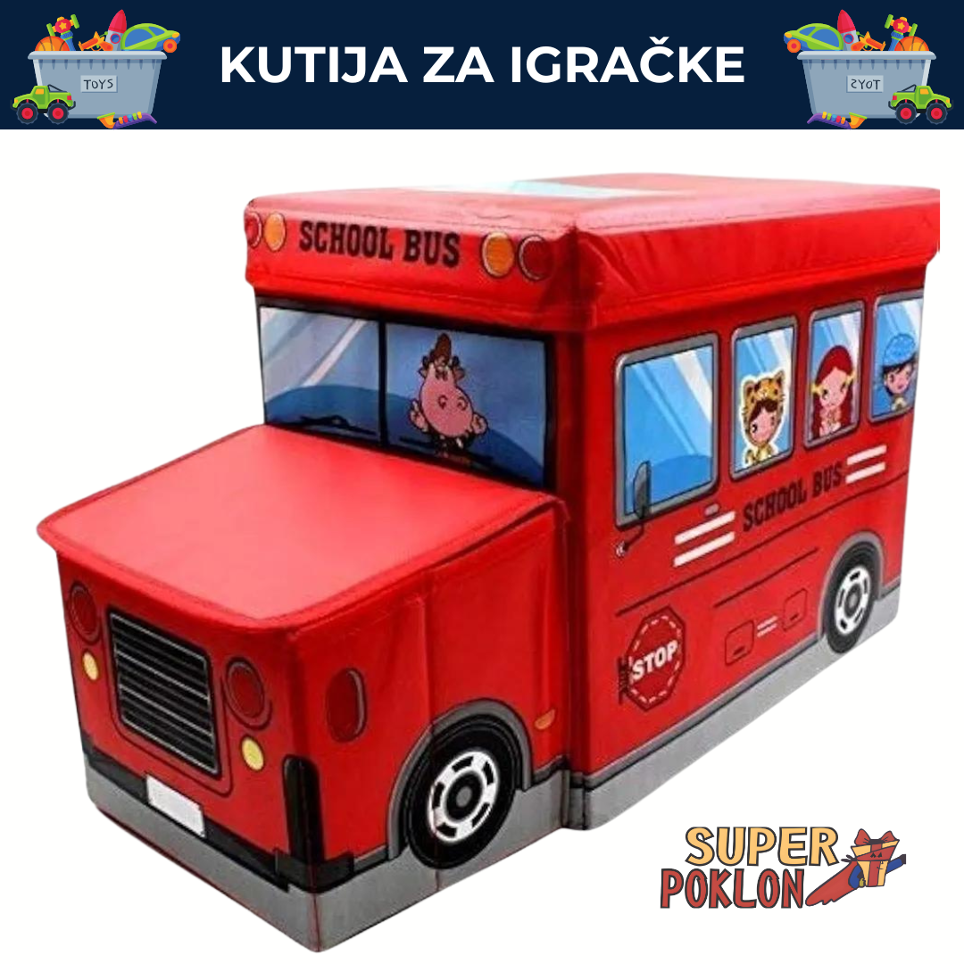 Školski Autobus- Kutija za Igračke i Zabavu! 🚌📚