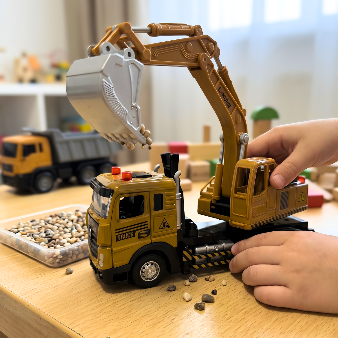Građevinski Set Vozila – 4 U 1 🚜🏗️