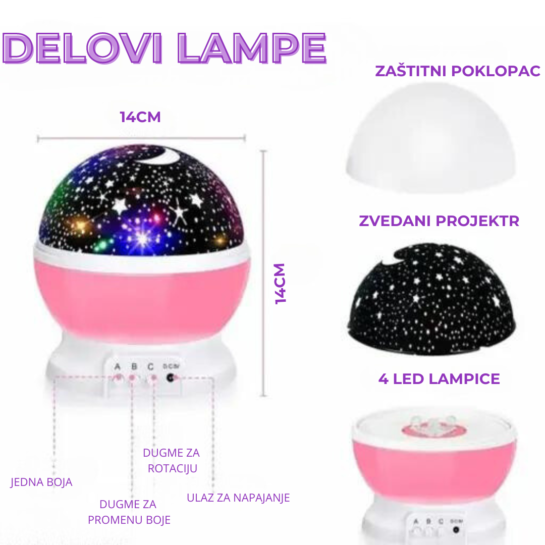 Lampa Zvezdano Nebo - Magija Noćnog Svetla! 🌟🌌