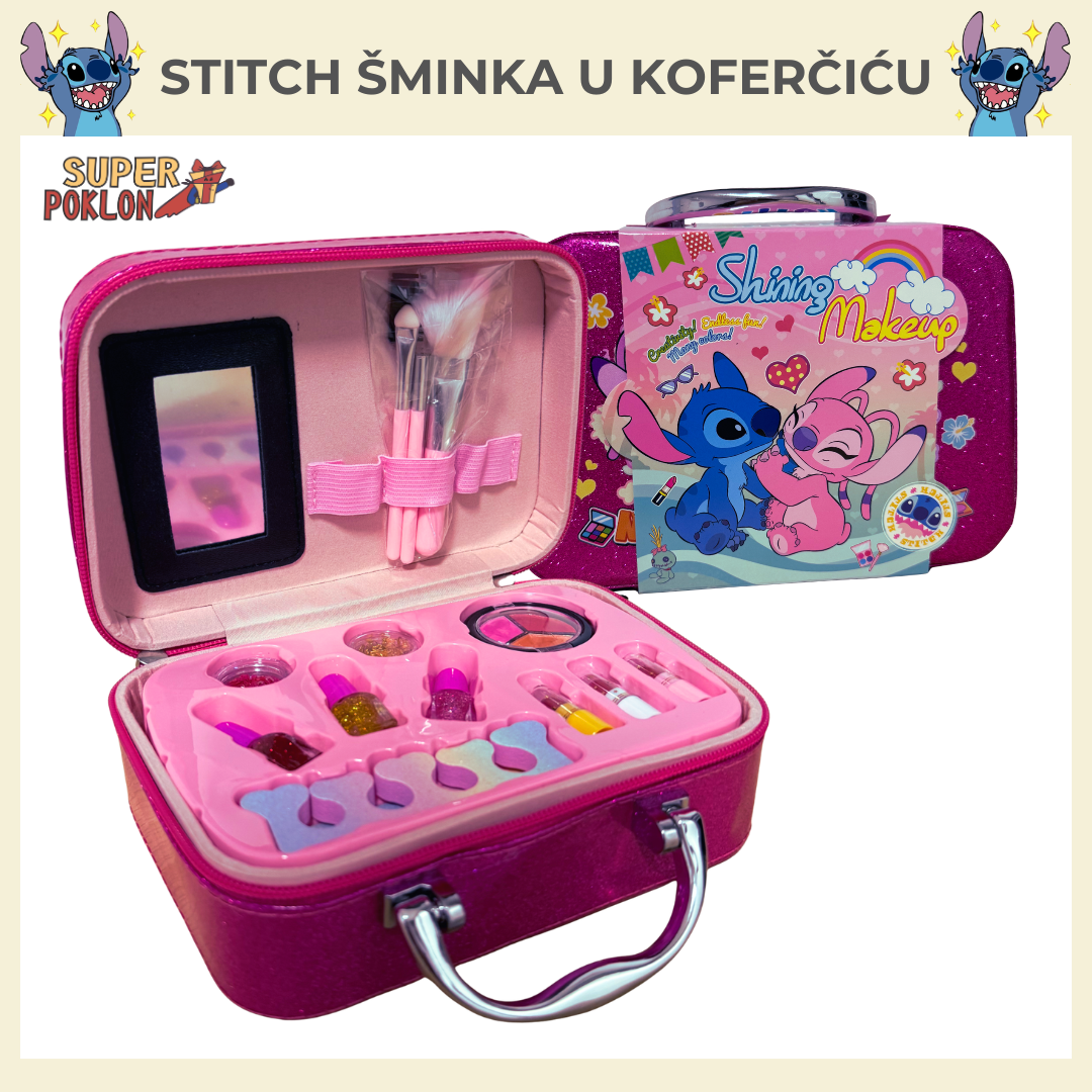 Stitch Kozmetički Kofer – Set Šminke za Devojčice 🌟💄