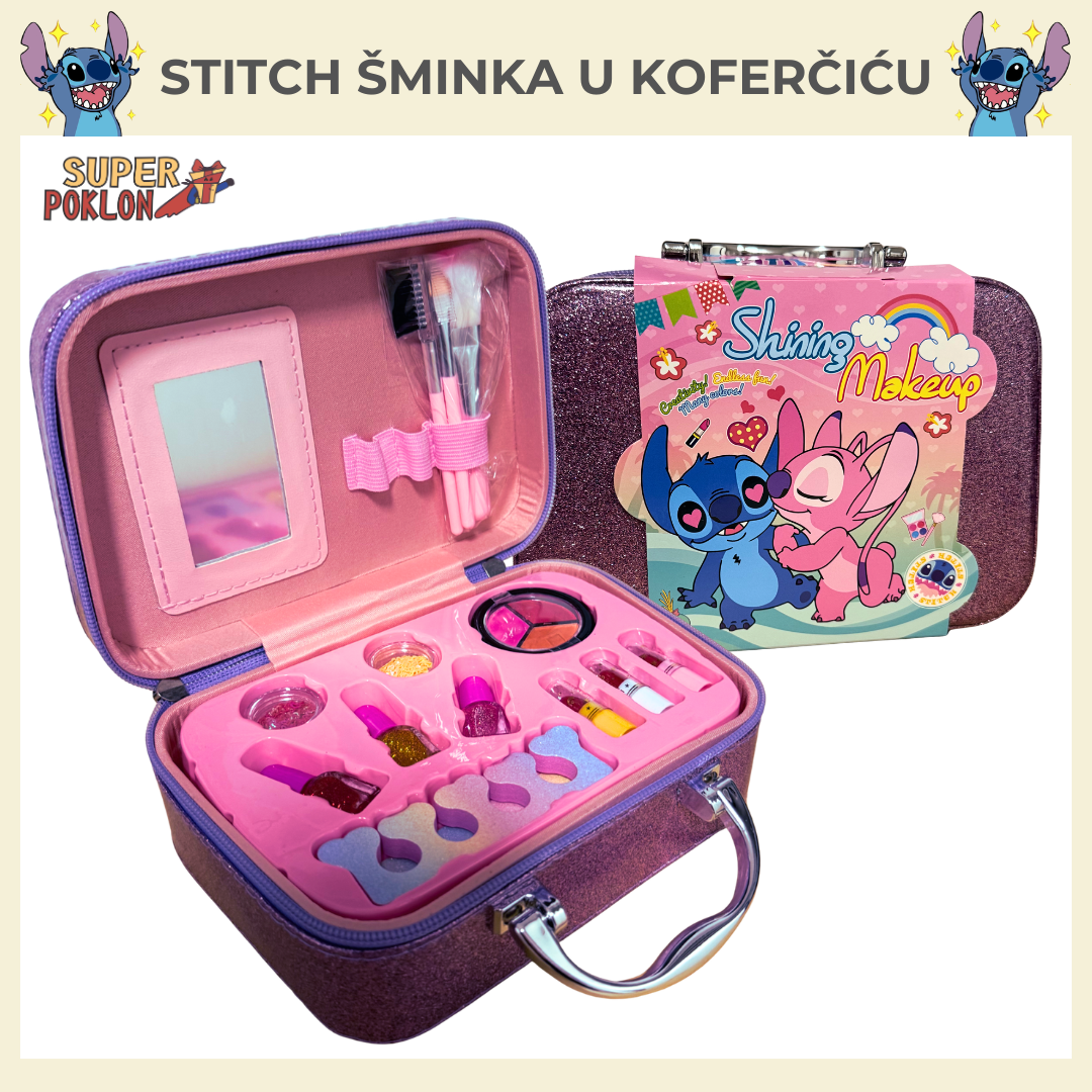 Stitch Kozmetički Kofer – Set Šminke za Devojčice 🌟💄