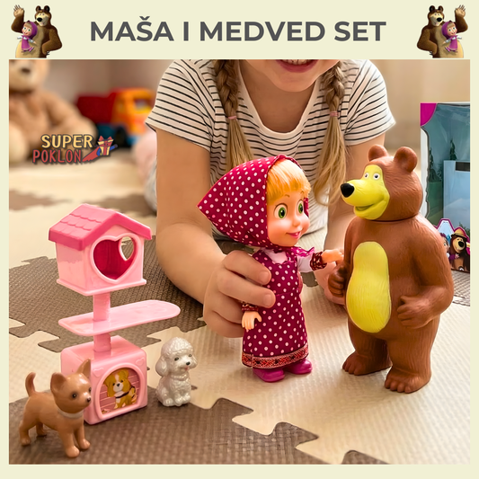 Maša i Meda Set za Igru- Mašin Ljubimac 🐻👧✨