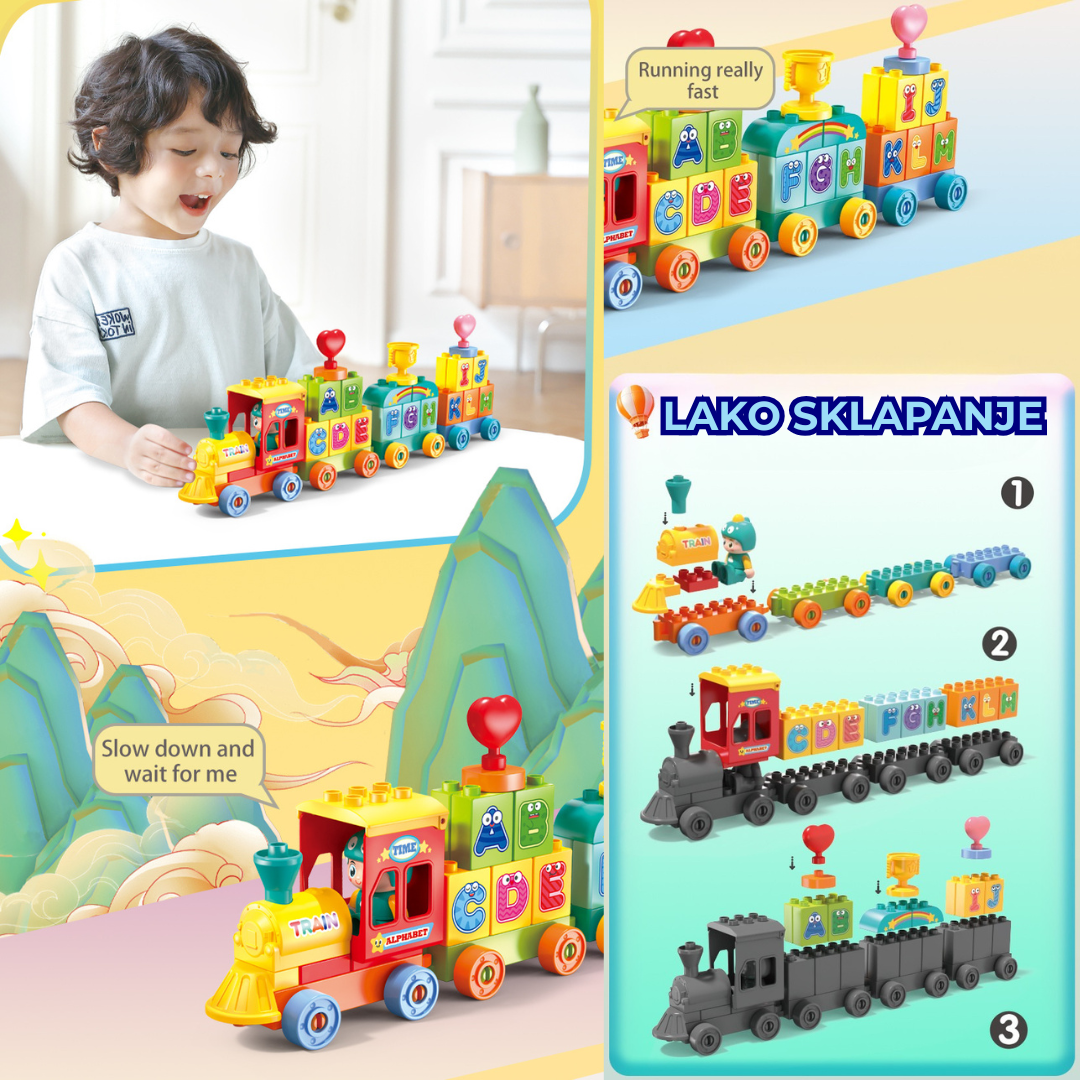 Složi Alphabet  – Voz od Kockica! 🚂✨