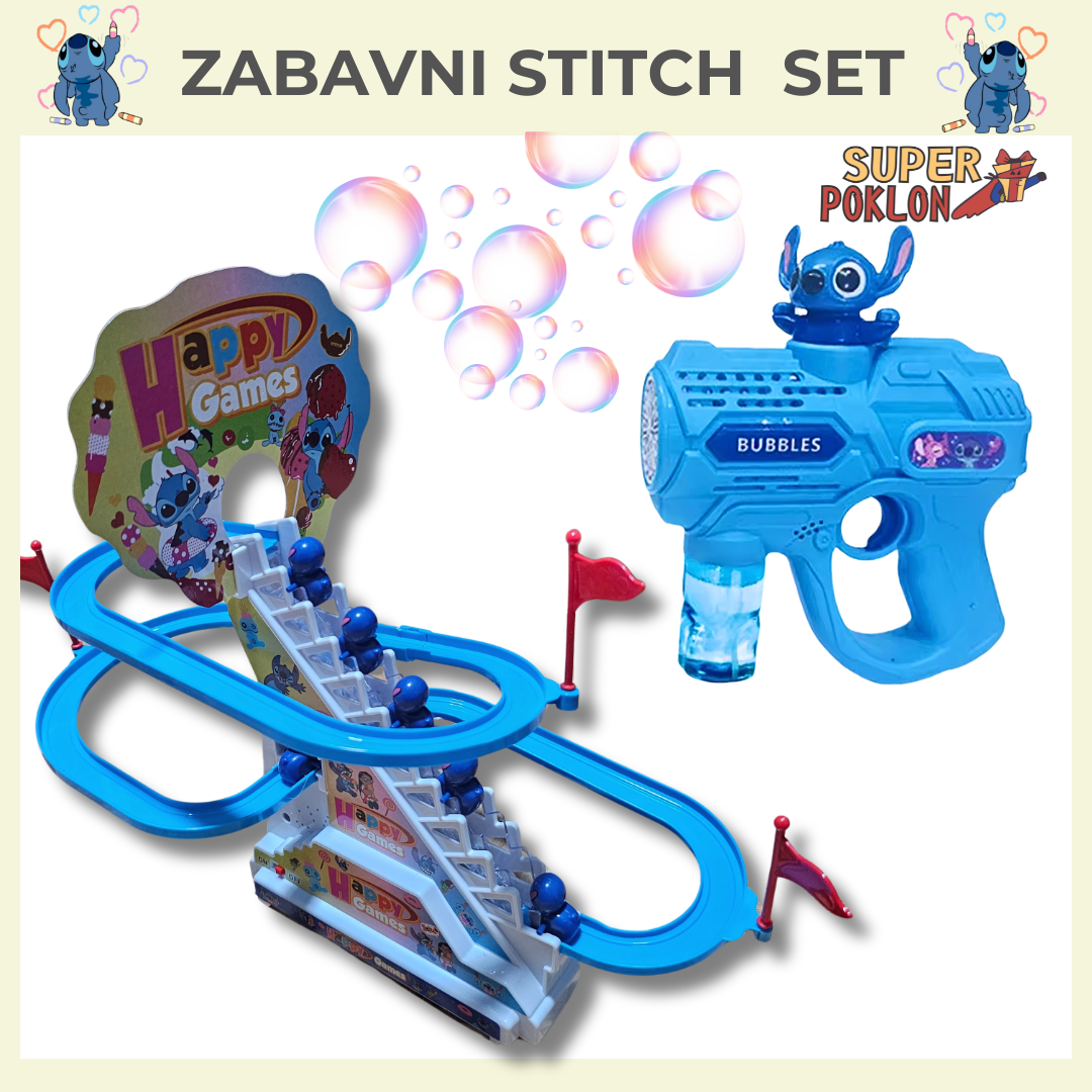 Zabavni Stitch Set– Igra,Smeh I Baloni 🎢🎈