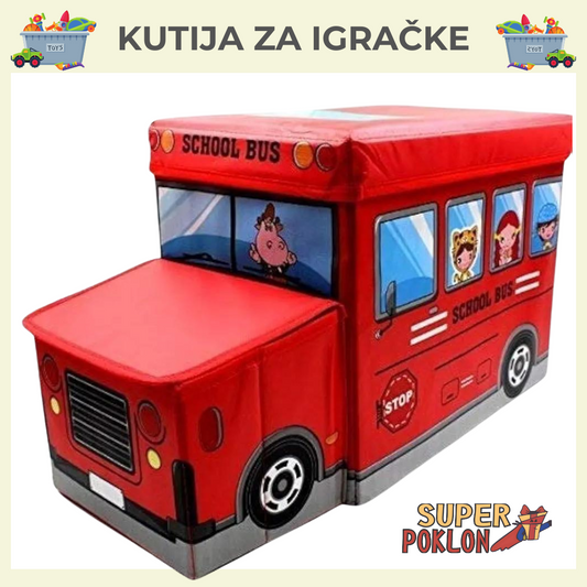 Školski Autobus- Kutija za Igračke i Zabavu! 🚌📚