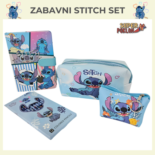 Zabavni Stitch Set- Crtaj ,Boji i Zabavi se!🖍📝