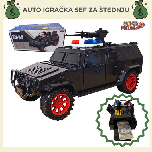 Policijski Džip Igračka i Sef  –  2u1 Igra i Štednja🚓💰