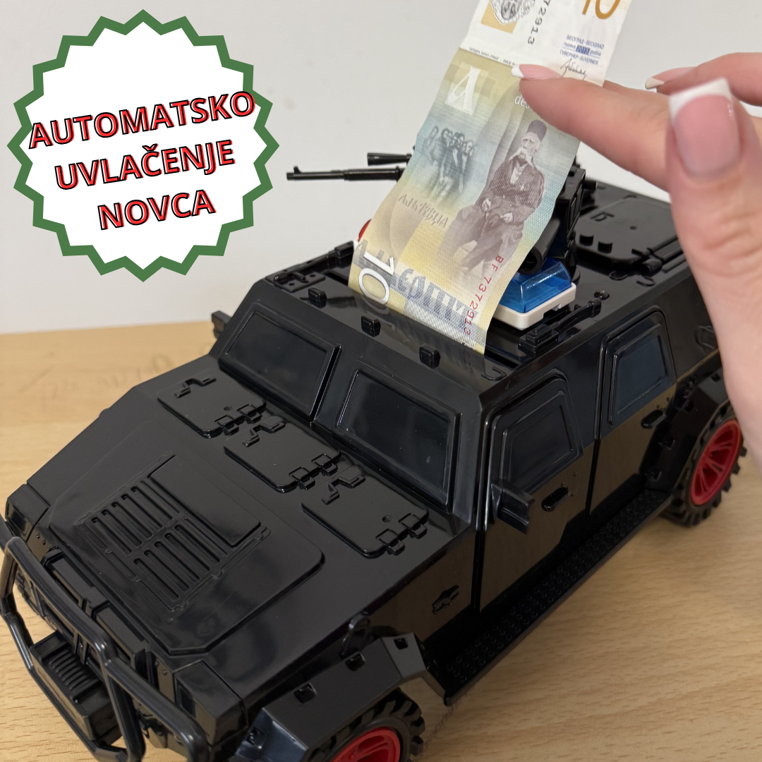 Policijski Džip Igračka i Sef  –  2u1 Igra i Štednja🚓💰