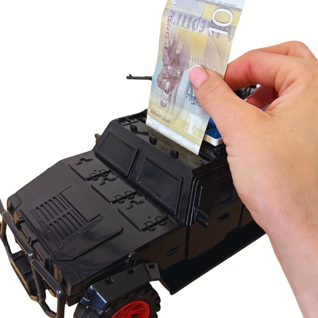 Policijski Džip Igračka i Sef  –  2u1 Igra i Štednja🚓💰