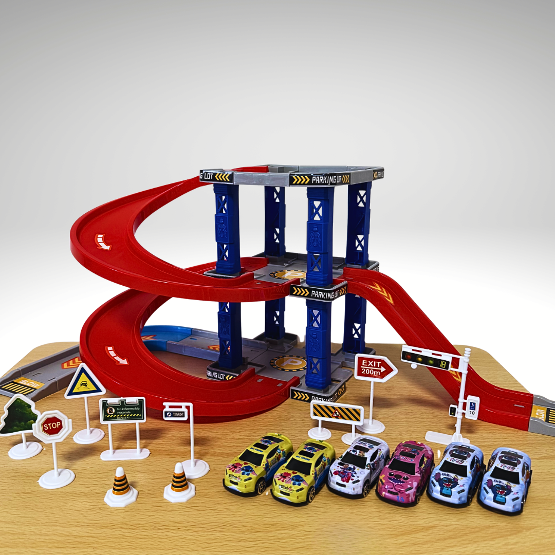 Stitch Parking Garaža – Set od 45 Delova sa 6 Autića