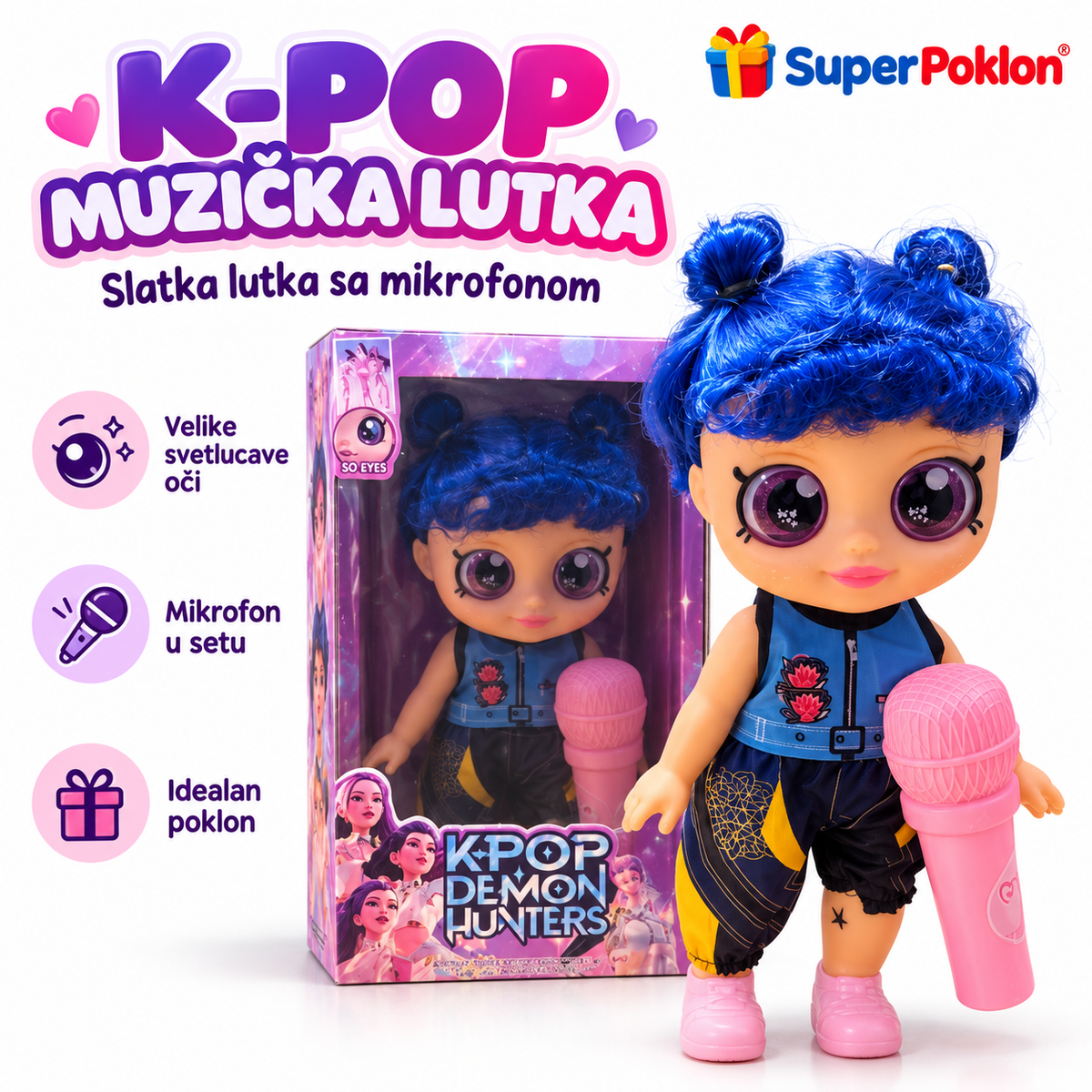 K-Pop lutka sa mikrofonom – Rumi, Mira i Zoey