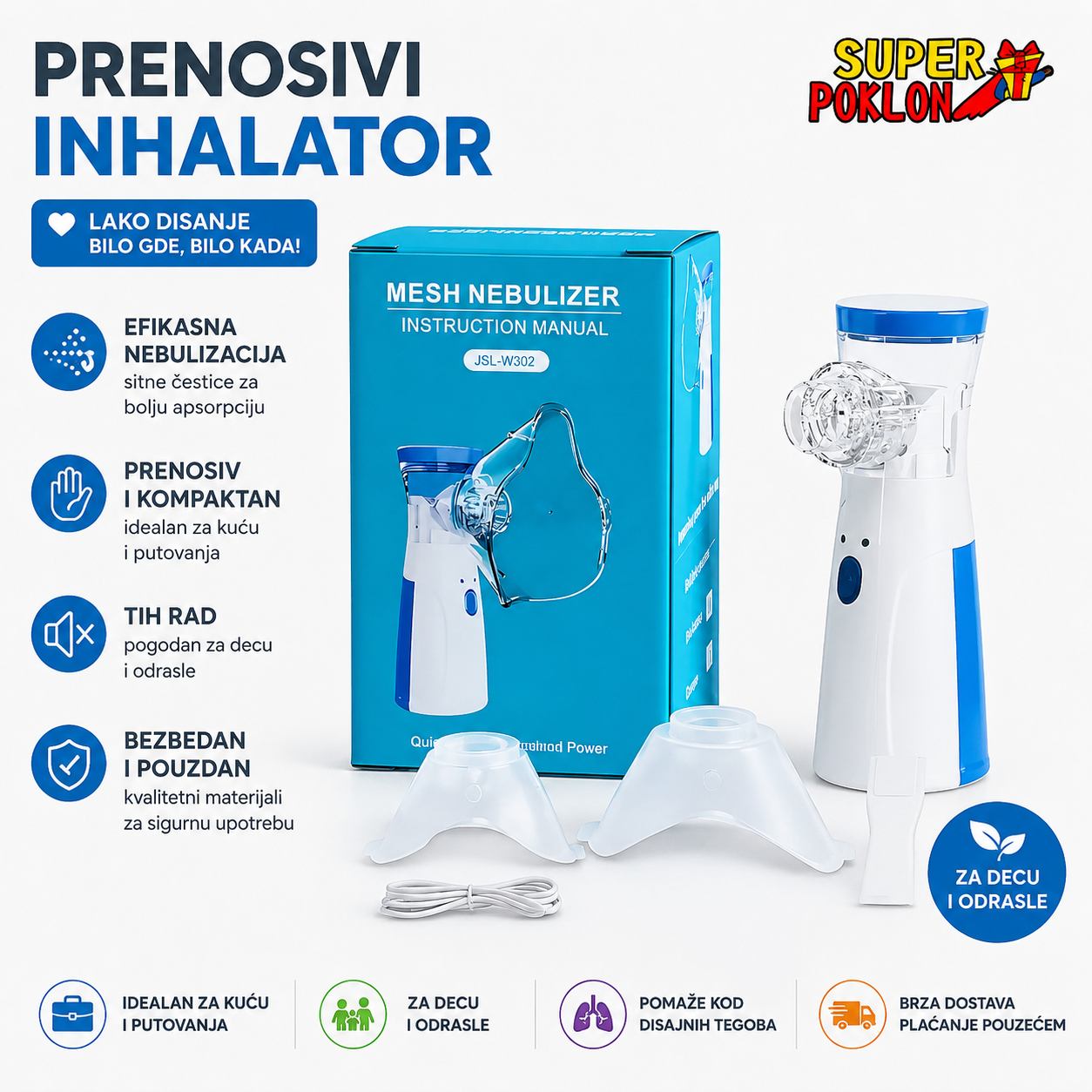 Prenosivi Inhalator–Za Lakše Disanje!🩺🩺
