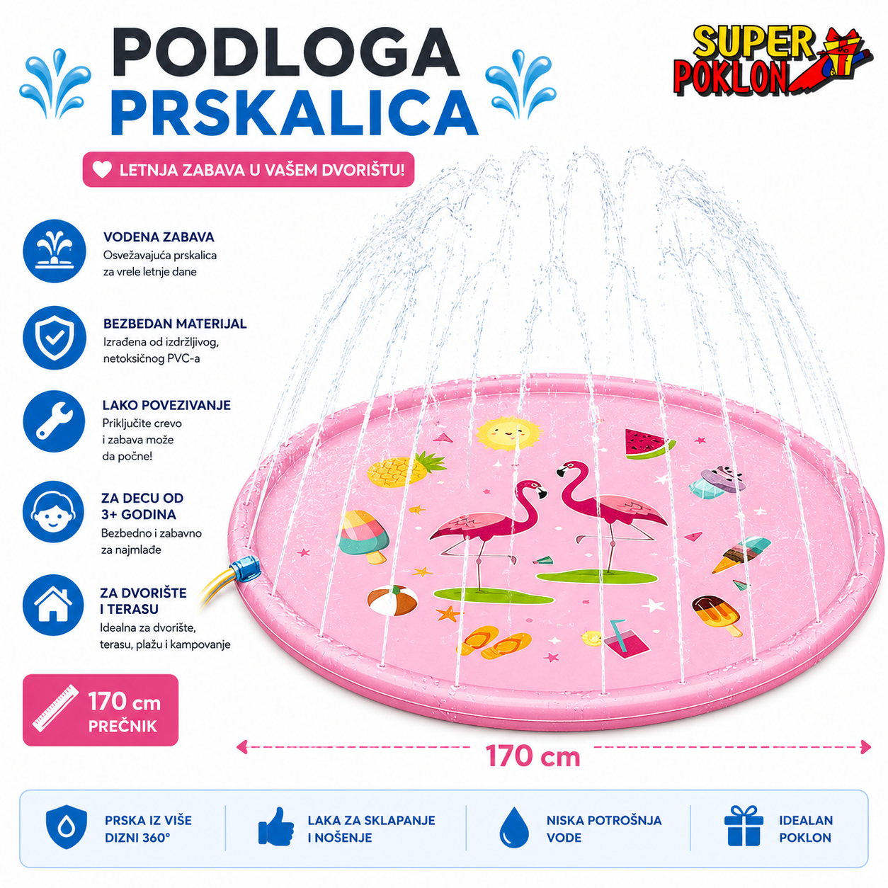 Podloga sa Prskalicom - Osveženje i Zabava!