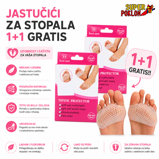 Silikonski Jastučići za Stopala 1+1 Gratis – Bez Bola Ceo Dan