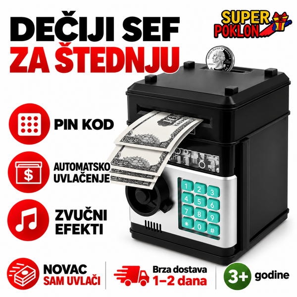 Dečiji Super Sef za učenje Štednje