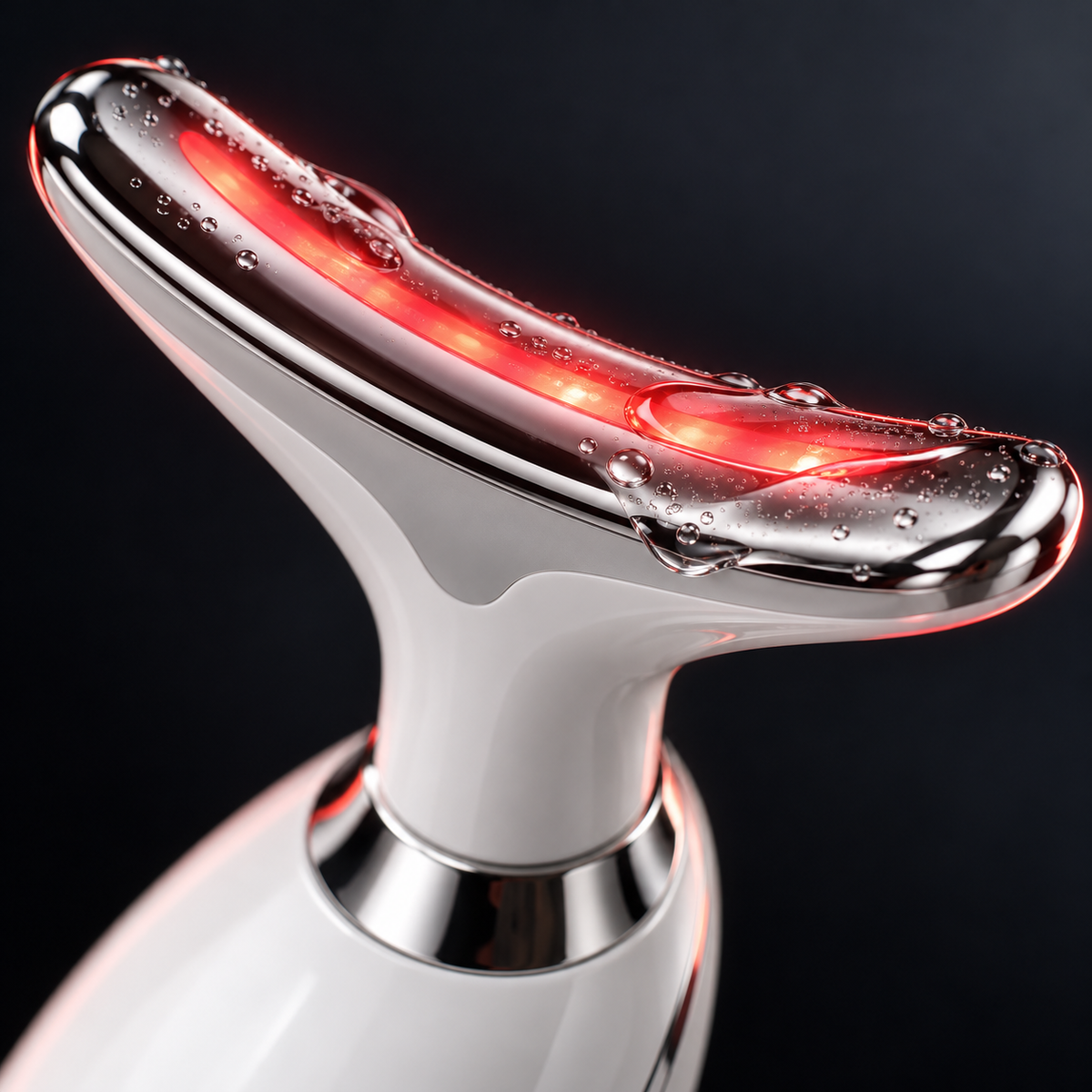 Detalj metalne glave uređaja ES-1081 sa crvenim LED svetlom