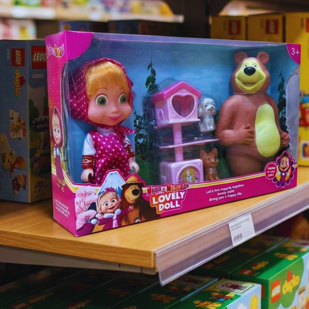 Maša i Meda Set za Igru- Mašin Ljubimac 🐻👧✨