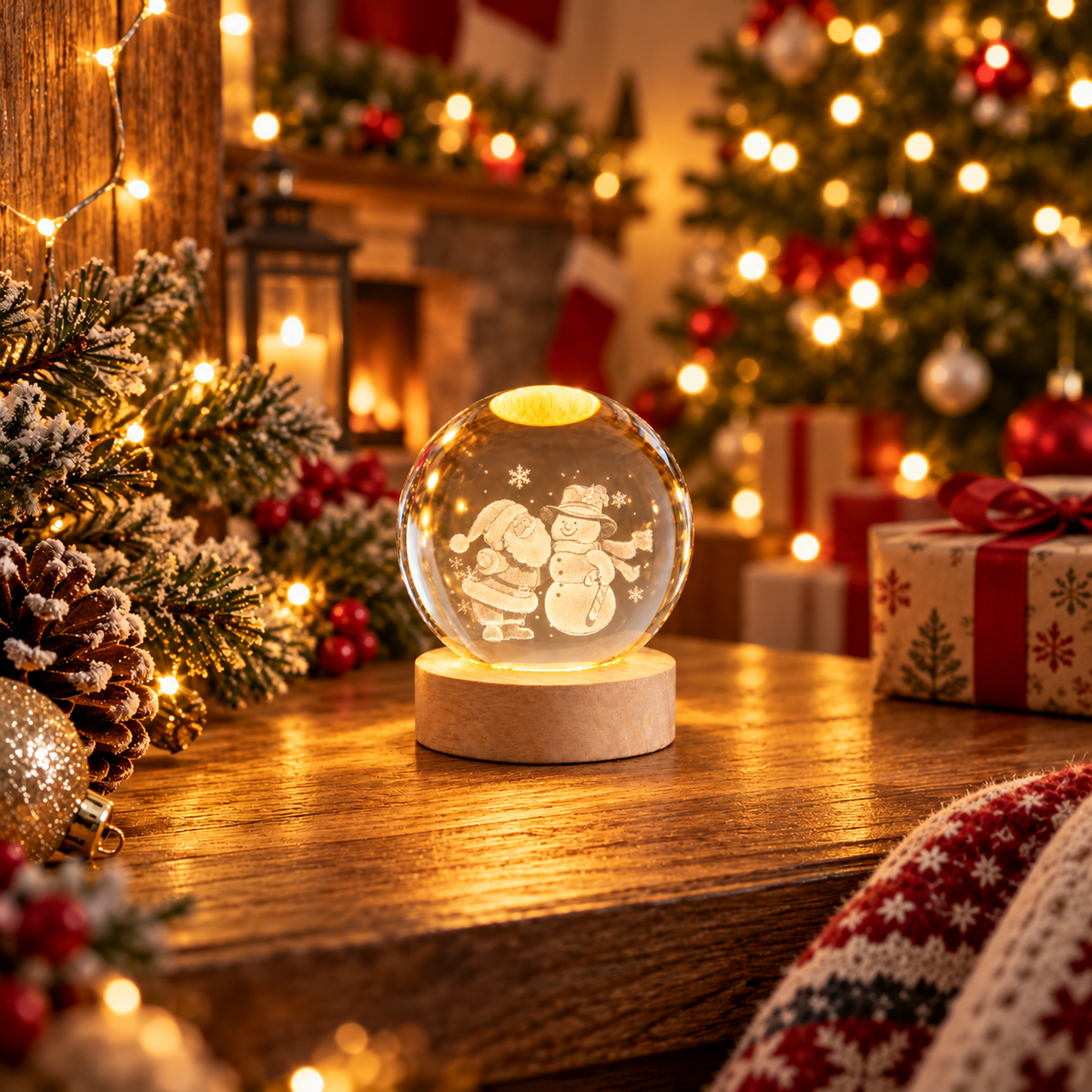 Novogodišnja Lampa - Deda Mraz i Sneško ❄️🎄