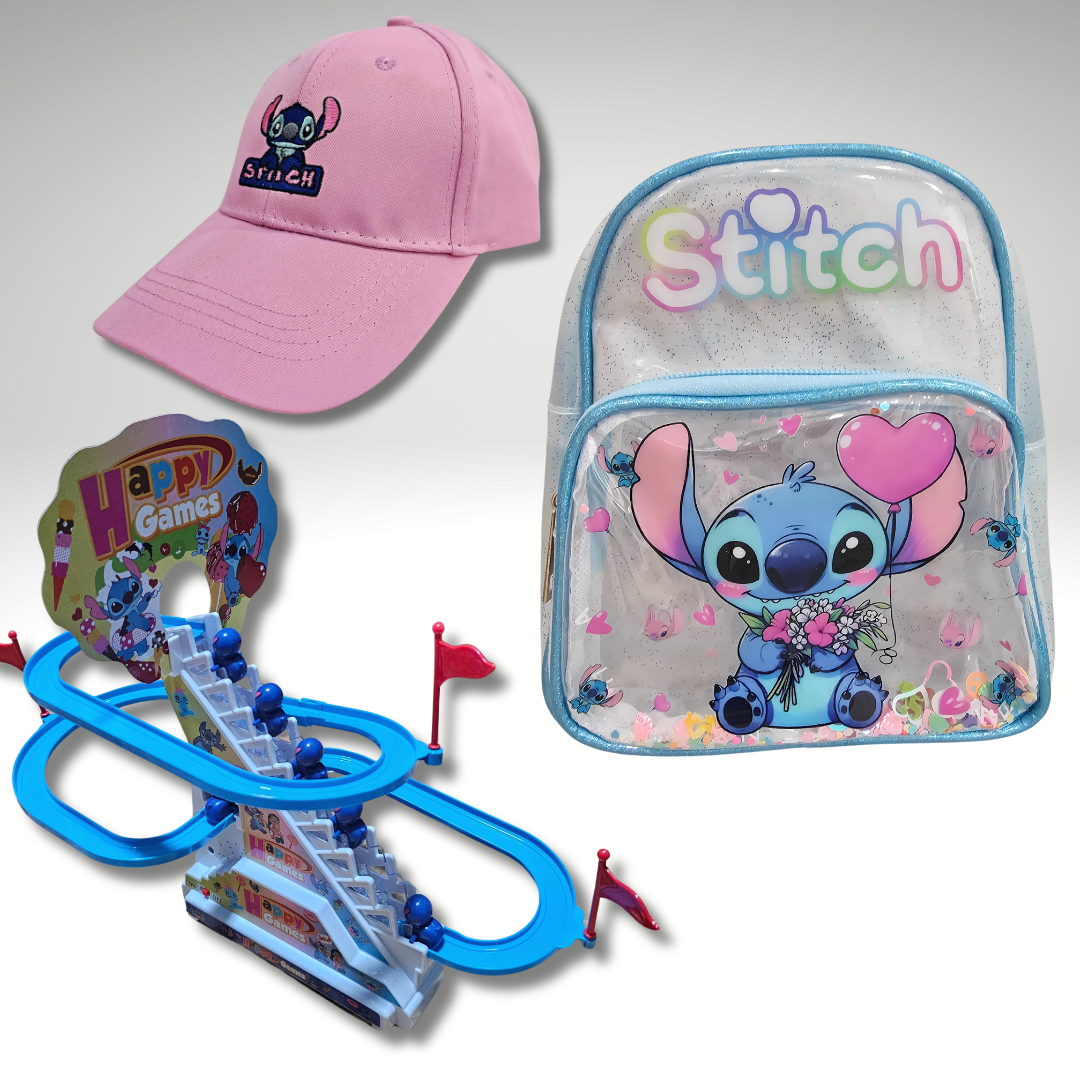 3u1 Stitch Poklon Set – Ranac, Kačket i Tobogan💙🎁
