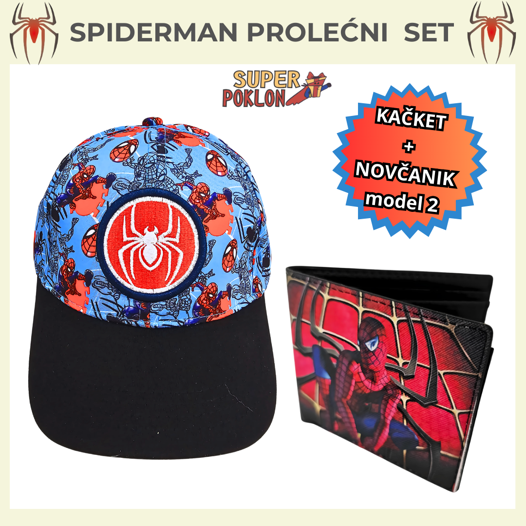 Spiderman Set – Kačket + Novčanik! 💥💼