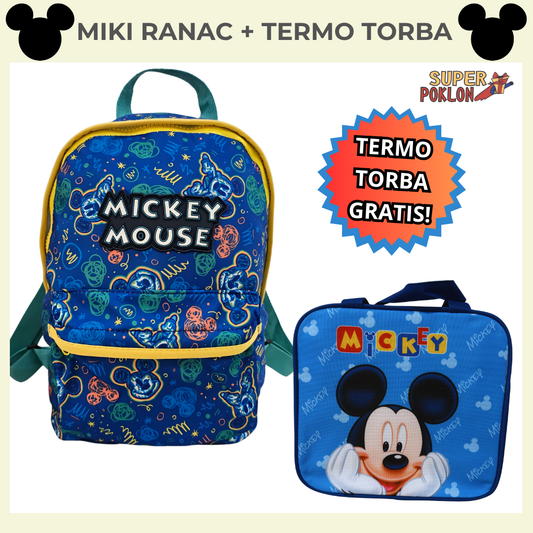 Mickey Mouse Ranac+Termo Torba –Set Za Vrtić🎒🧊