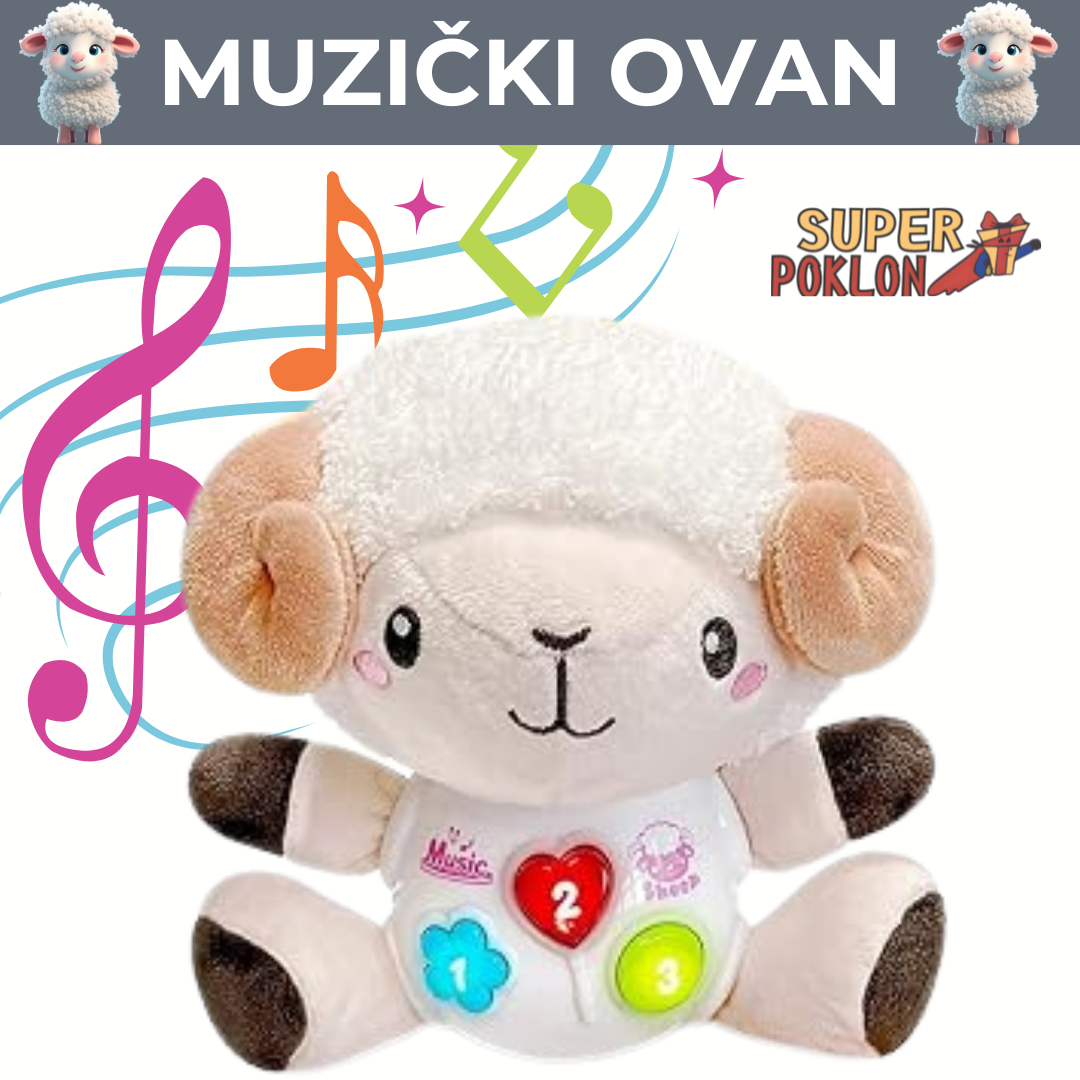 Muzički ovan plišanac ♫⋆｡♪ ₊˚♬