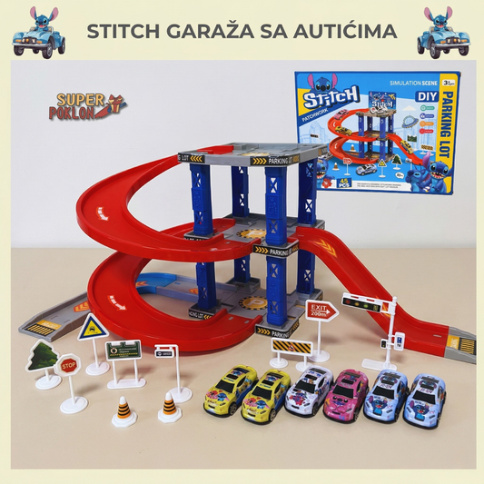Stitch Parking Garaža – Set od 45 delova💙🚗