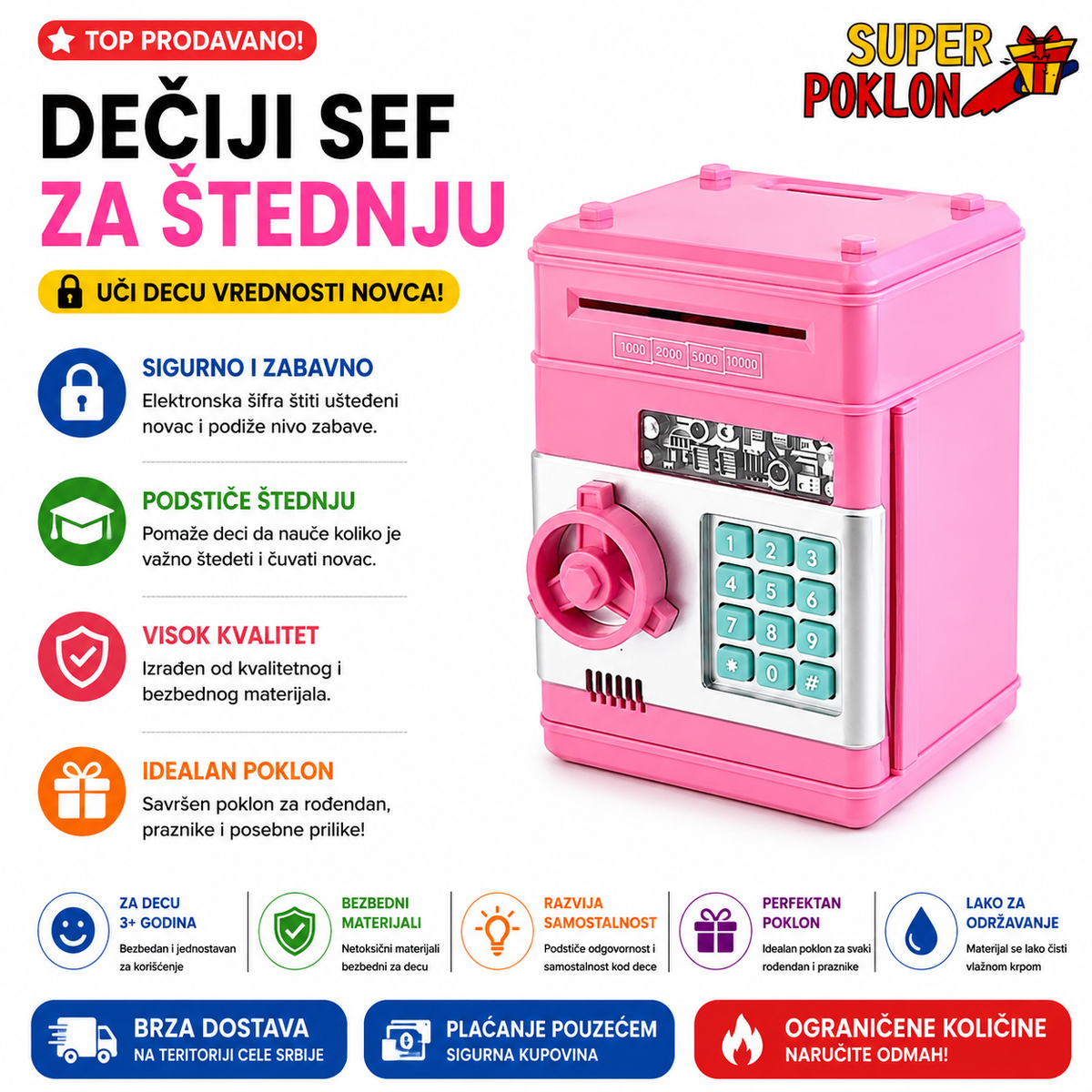 Dečiji Sef za Štednju – Pametna Štednja💸