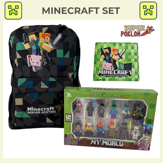 Minecraft set -Za Kreativne Klince! 🎒✨