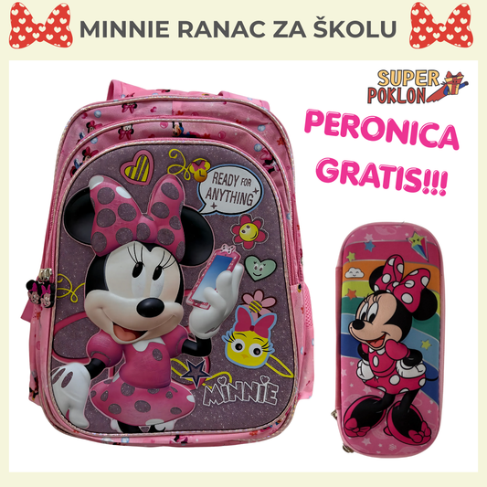 Ranac za Školu Minnie -  Peronica Gratis!🎀 🎒