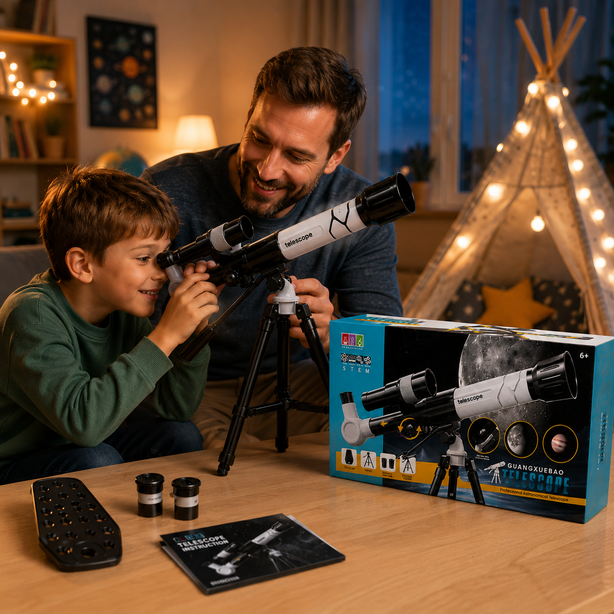 Dečiji Teleskop – Otkrijte Tajne Svemira! 🔭🌙